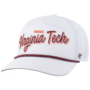 '47 Adult VA Tech White Brrr Freeway Hitch Adjustable Hat, Men's