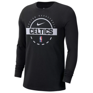 Nike Men's Boston Celtics Black On Court Practice Long Sleeve T-Shirt, Small