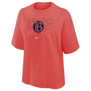 Nike Women's Bay FC 2025 Red Jersey Hook Boxy T-Shirt, Medium