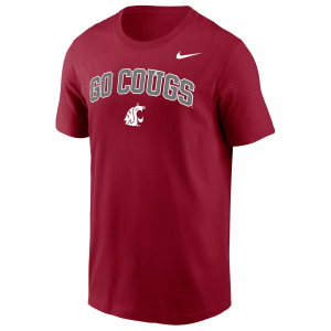 Nike Men's Washington State Cougars Crimson Dri-FIT Cotton T-Shirt, Small, Red