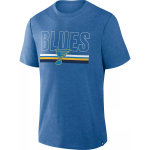 NHL Men's St. Louis Blues Tri-Blend Blue T-Shirt, Medium