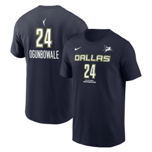 Nike Adult Dallas Wings Arike Ogunbowale #24 Navy T-Shirt, Men's, Medium, Blue
