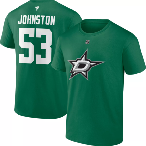 Fanatics Men's Dallas Stars Wyatt Johnston #53 Green T-Shirt, Medium