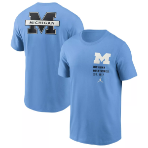 Nike Men's Michigan Wolverines Valor Blue Record Back Hit T-Shirt, Small