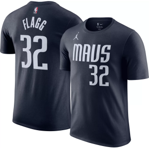 Jordan Adult Dallas Mavericks Cooper Flagg #32 Navy Statement T-Shirt, Men's, Small, Blue