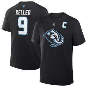 NHL Men's Utah Mammoth Clayton Keller #9 Black T-Shirt, Small