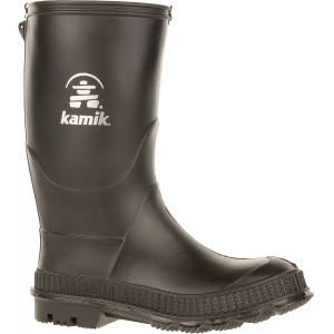 Kamik Kids' Stomp Rain Boots, Size 1, Black