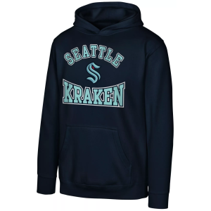 NHL Youth Seattle Kraken Hometown Navy Pullover Hoodie, Large, Blue