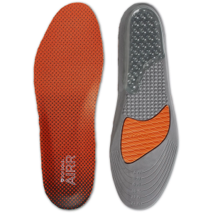Sof Sole Men's Airr Performance Cushion Full Length Shoe Insoles, M7-13, Orange/Grey