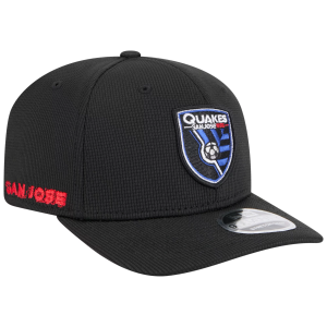 New Era Men's San Jose Earthquakes 2025- 2026 Black Jersey Hook 9Seventy Adjustable Hat