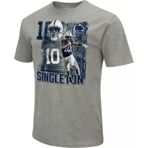 Colosseum Men's Penn State Nittany Lions Nicholas Singleton Grey Game Shot T-Shirt, Small, Gray