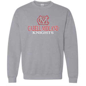 Pel Athletic Pel Athletic Men's Cabell Midland High School Grey Crewneck Sweatshirt, XL, Gray - $39.99 at DICK'S Sporting Goods