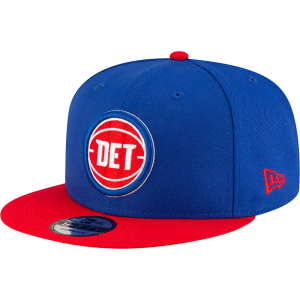 New Era Adult Detroit Pistons Blue 2Tone Logo 9Fifty Adjustable Hat, Men's