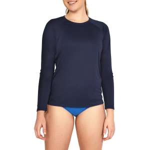 Speedo Women's Long Sleeve Swim Shirt, Large, Speedo Navy