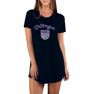 Concepts Sport Women's Sacramento Kings Marathon Black Night T-Shirt, Small