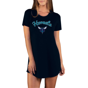 Concepts Sport Women's Charlotte Hornets Marathon Black Night T-Shirt, Small