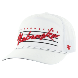 '47 Men's Nebraska Cornhuskers White Down Burst Hitch Adjustable Hat