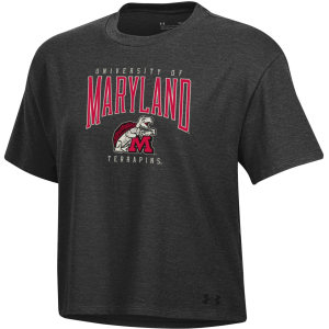 Under Armour Women's Maryland Terrapins Black All Day T-Shirt, Large