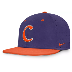 Nike Nike Adult Clemson Tigers Purple/Orange Dri-FIT Aero True Baseball Fitted Hat, Men's, Size 7 3/8 - $42.00 at DICK'S Sporting Goods