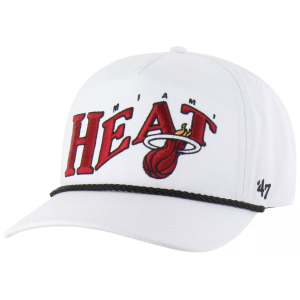'47 Adult Miami Heat White Graphic Wave R Hitch Adjustable Hat, Men's