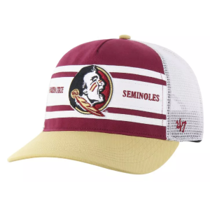 '47 Adult Florida State Seminoles Cardinal Super Stripe Hitch Adjustable Hat, Men's, Red