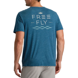 Free Fly Men's Salt and Sun Pocket T-Shirt, Medium, Heather Legion Blue