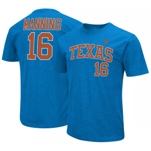 Colosseum Colosseum Men's Texas Longhorns Arch Manning #16 Light Blue T-Shirt, XL - $37.99 at DICK'S Sporting Goods