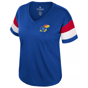 Colosseum Colosseum Women's Kansas Jayhawks Royal Sparkle V-Neck T-Shirt, Small, Blue - $36.99 at DICK'S Sporting Goods