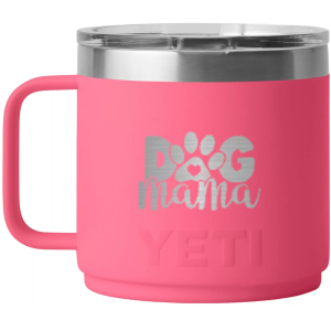 YETI Custom Rambler 14 oz. Stackable Mug with MagSlider Lid, Tropical Pink