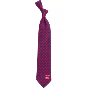 Eagles Wings Ole Miss Rebels Print Silk Necktie, Men's, Team