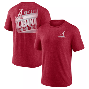 NCAA Men's Alabama Crimson Tide Crimson Ideal Faded Tri-Blend T-Shirt, Small, Red