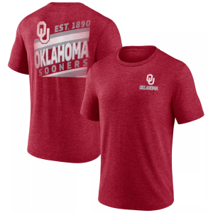 NCAA Men's Oklahoma Sooners Crimson Ideal Faded Tri-Blend T-Shirt, Large, Red