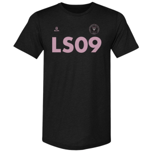 500 LEVEL Youth Inter Miami CF Luis Suarez #9 Black T-Shirt, Small