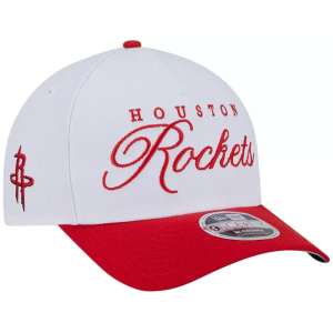 New Era Adult Houston Rockets 2025 NBA Draft White 9Forty Adjustable Hat, Men's