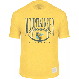 Retro Brand Retro Brand Men's West Virginia Mountaineers Gold Football Throwback Short Sleeve T-Shirt, Large, Yellow - $35.99 at DICK'S Sporting Goods