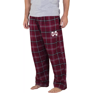 Concepts Sport Men's Mississippi State Bulldogs Maroon/Black Ultimate Sleep Pants, Small, Red