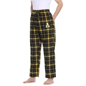 Concepts Sport Men's Appalachian State Mountaineers Black/Gold Ultimate Sleep Pants, Small, Yellow