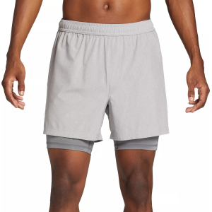 DSG Men's 2-in-1 Agility Shorts, XL, Light Gray Heather