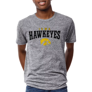 League-Legacy Men's Iowa Hawkeyes Grey Victory Falls T-Shirt, XS, Gray