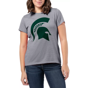 League-Legacy Women's Michigan State Spartans Grey Intramural Classic T-Shirt, Small, Gray