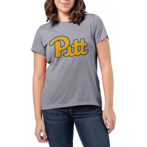 League-Legacy Women's Pitt Panthers Grey Intramural Classic T-Shirt, Medium, Gray