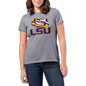 League-Legacy Women's LSU Tigers Grey Intramural Classic T-Shirt, Medium, Gray