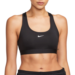 Nike Women's Swoosh Light Support Non-Padded Sports Bra, Large, Black