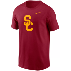 Nike Men's USC Trojans Cardinal Core Cotton Logo T-Shirt, Small, Red