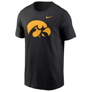 Nike Men's Iowa Hawkeyes Black Core Cotton Logo T-Shirt, Small