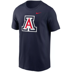 Nike Men's Arizona Wildcats Navy Core Cotton Logo T-Shirt, Small, Blue