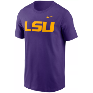 Nike Men's LSU Tigers Purple Core Cotton Logo T-Shirt, Small
