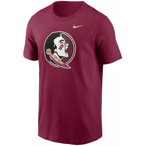 Nike Men's Florida State Seminoles Maroon Core Cotton Logo T-Shirt, Small, Red