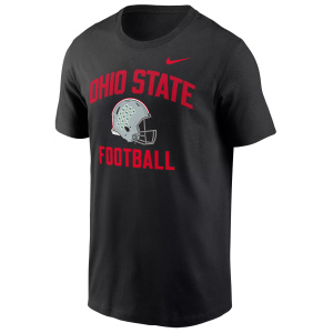 Nike Men's Ohio State Buckeyes Black Football Helmet T-Shirt, Small