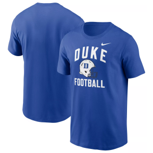 Nike Men's Duke Blue Devils Duke Blue Football Helmet T-Shirt, Small